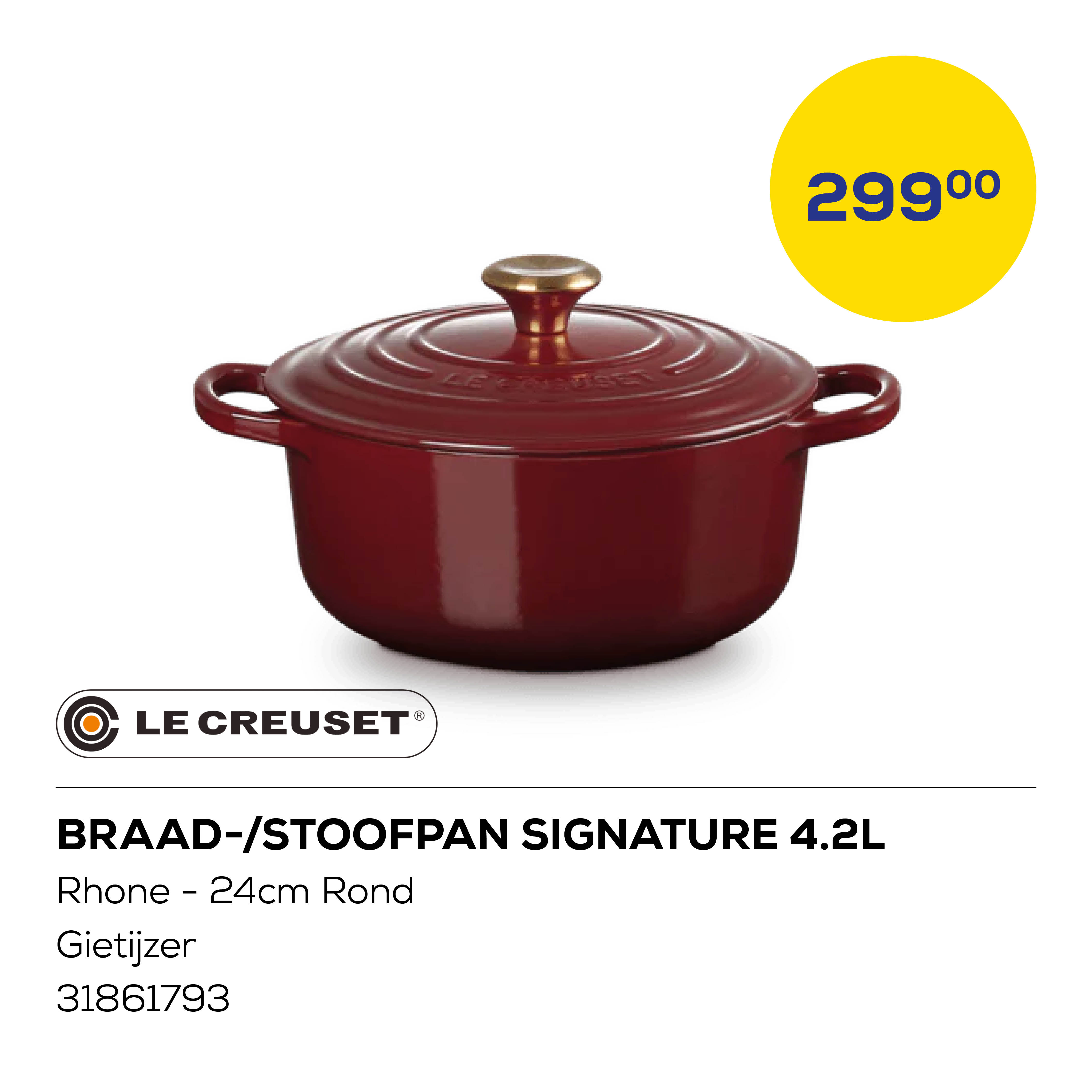 Le Creuset Braad-/stoofpan Signature 4.2L